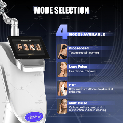 15.6 Inch Color Touchable Screen Nd Yag Laser Picosecond Laser Mesin Penghapusan Tato